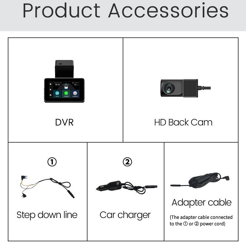 2K HD Wi-Fi Rearview Camera Car HD Dash Cam