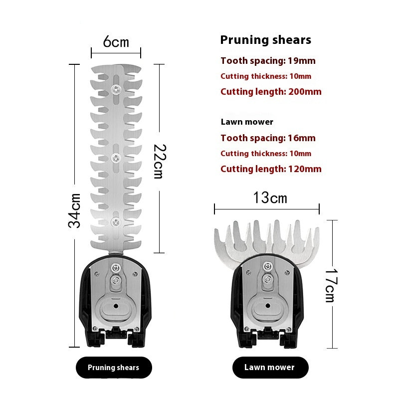 Electric Hedge Shears Dual-purpose Rechargeable Pruning Shear Mower