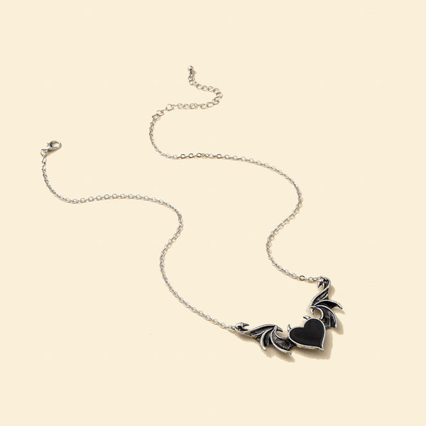 Charming Heart Wing Necklace