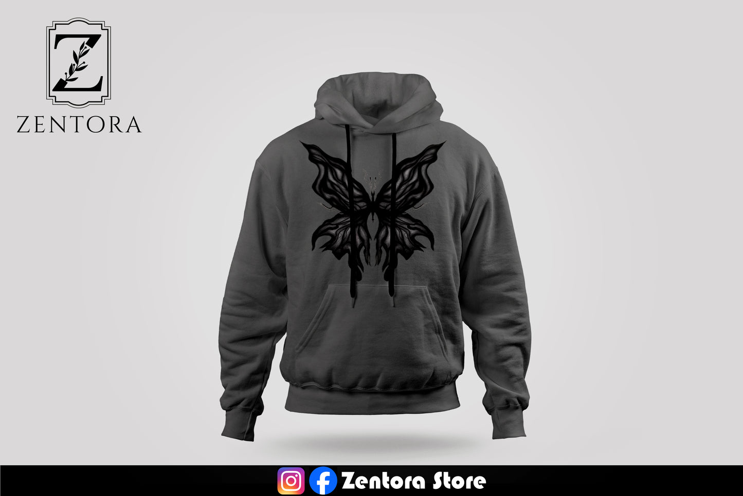 Black Butterfly Hoodie