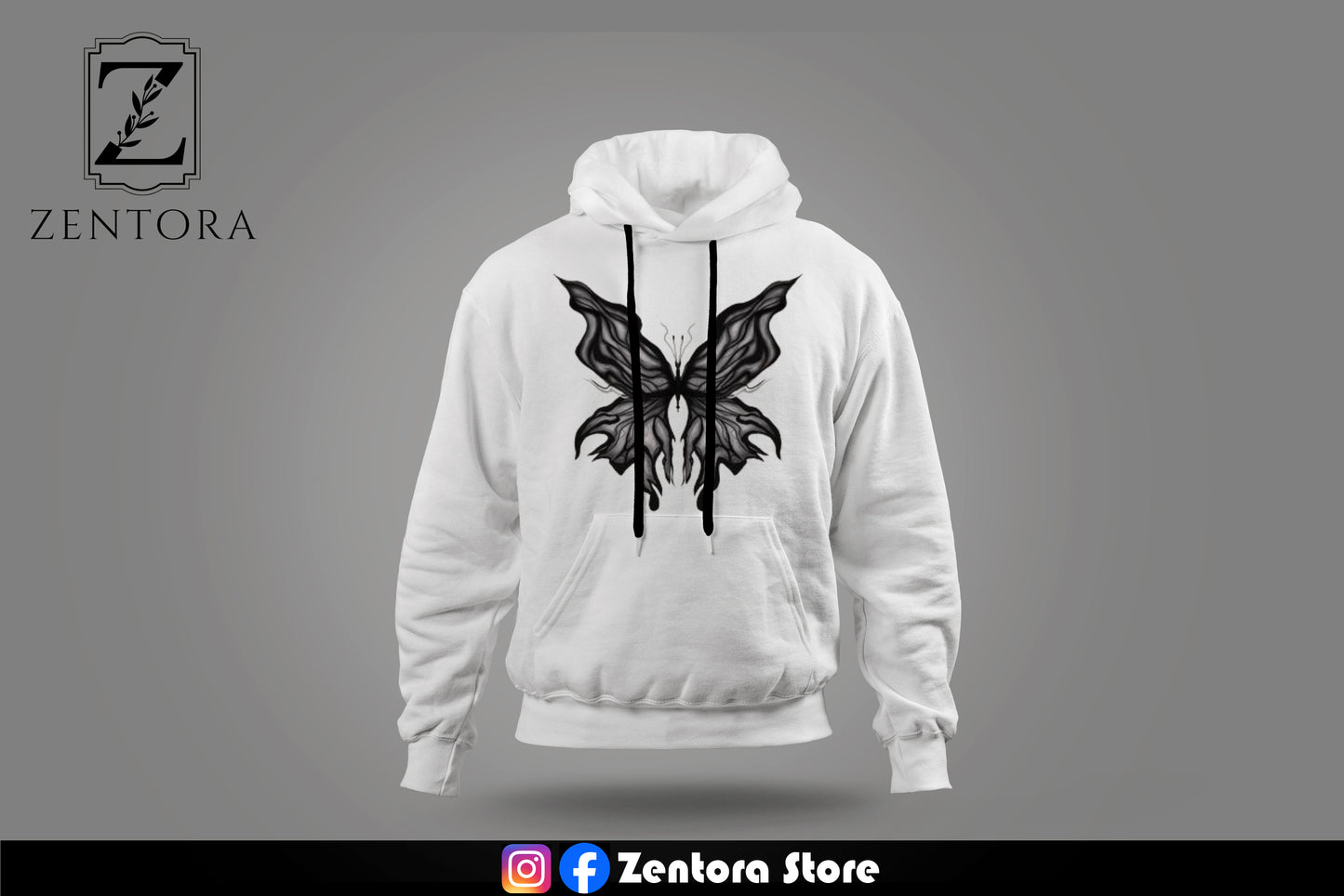 Black Butterfly Hoodie