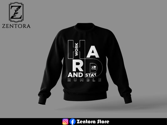 Work Hard Printed Sweatshirt